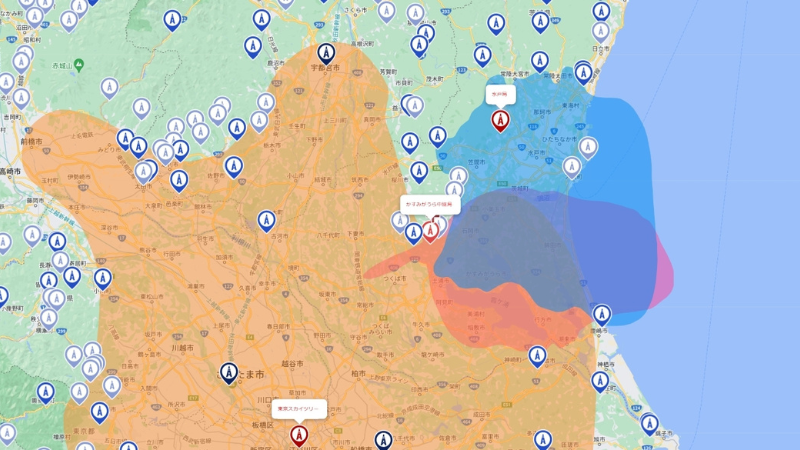 茨城県の地デジの電波