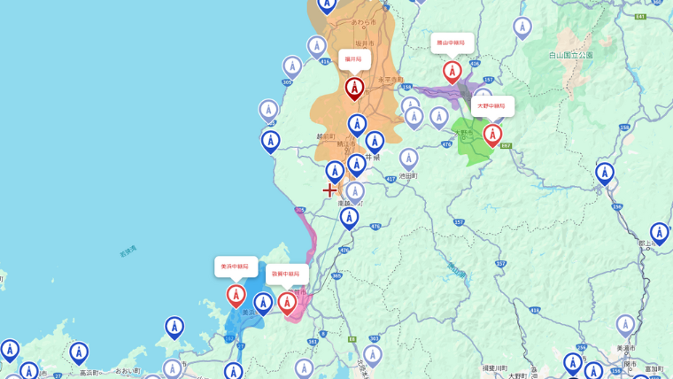 福井県の地デジの電波
