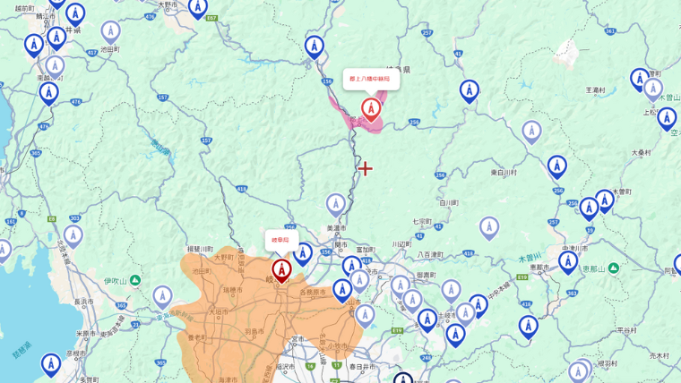 岐阜県の地デジの電波