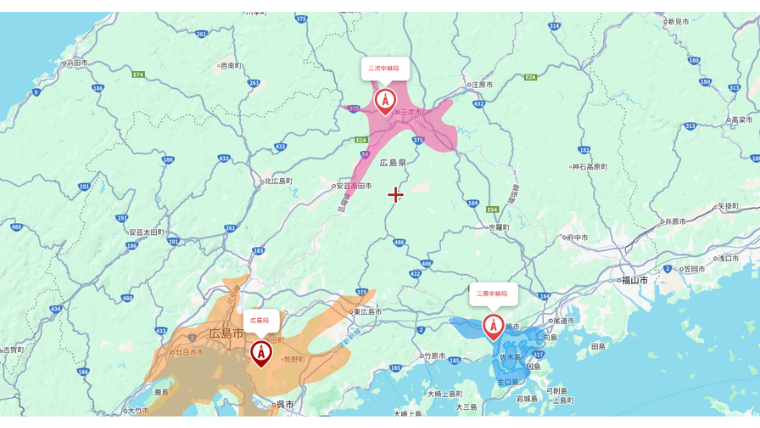 広島県の地デジの電波