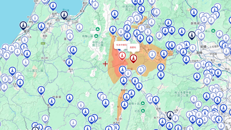 長野県の地デジの電波